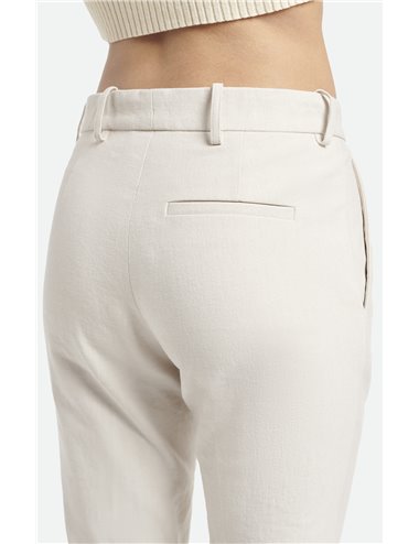 MOUSTIQUE - Linen trousers - ecru