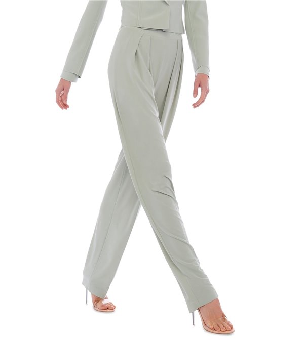 Tapered pleated pants - light green Tapered pleated pants - light green