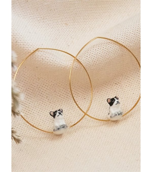 Pendientes aros - bulldog