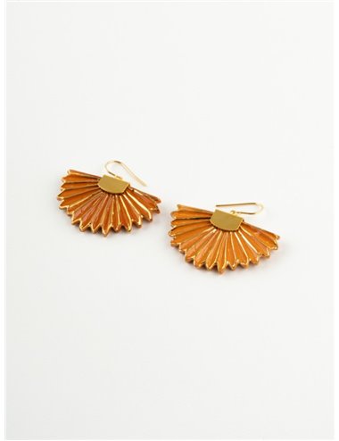 Palm earring - orange