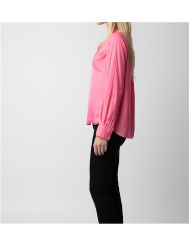 TINK SATIN - Blusa satinada - rosa