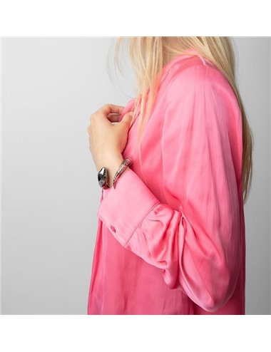 TINK SATIN - Blusa satinada - rosa