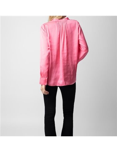 TINK SATIN - Blusa satinada - rosa