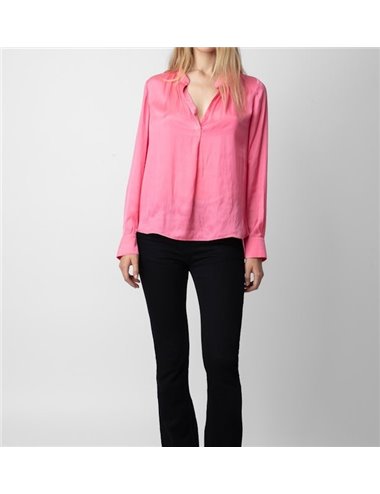 TINK SATIN - Blusa satinada - rosa