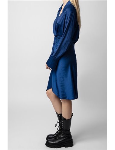 ROZO - Satin dress - blue