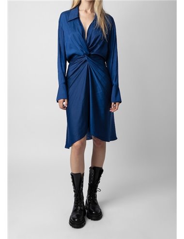 ROZO - Vestido satinado - azul