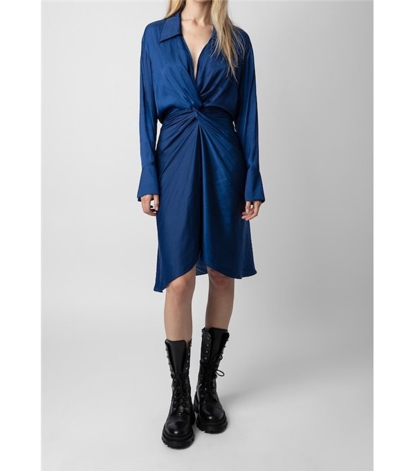 ROZO - Satin dress - blue