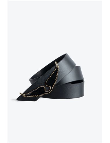 Borderline buckle belt - black