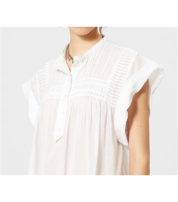 Blusa discount plisada blanca