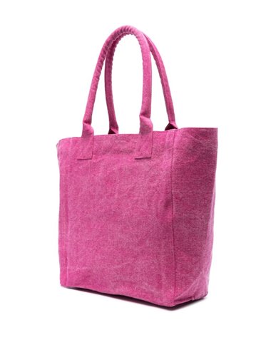 SMALL YENKY - Bolso tote logo - rosa