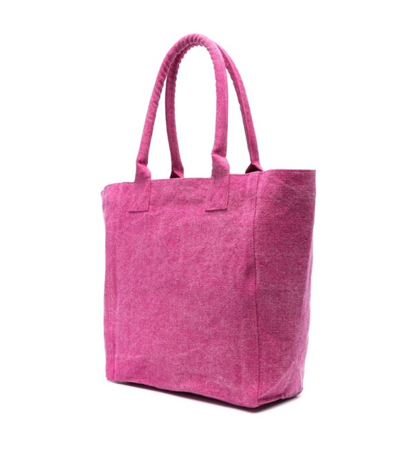 SMALL YENKY - Bolso tote logo - rosa