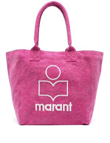 SMALL YENKY - Bolso tote logo - rosa