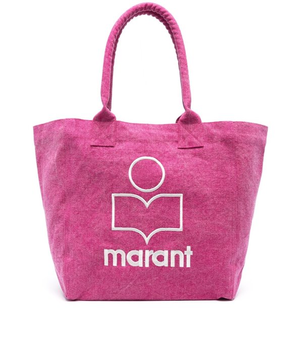 SMALL YENKY - Bolso tote logo - rosa