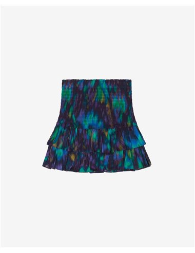 NAOMI - Printed skirt - green