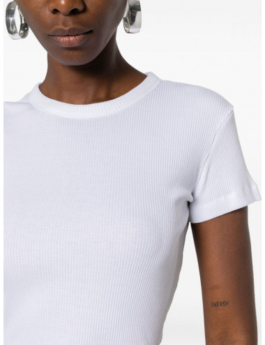 TAOMI - Camiseta canalé - blanco