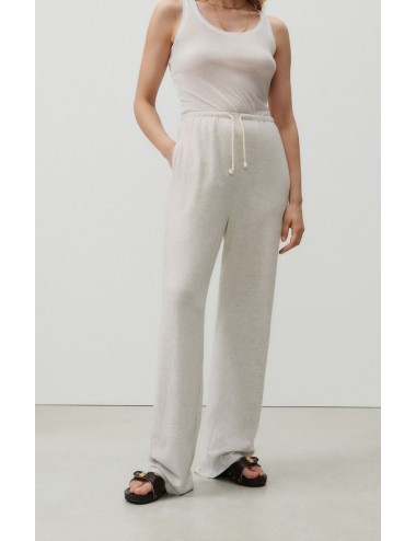 Soft straight trousers - light gray