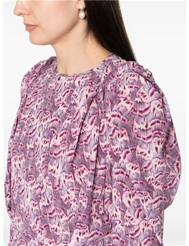 ZARGA - Printed silk top - pink