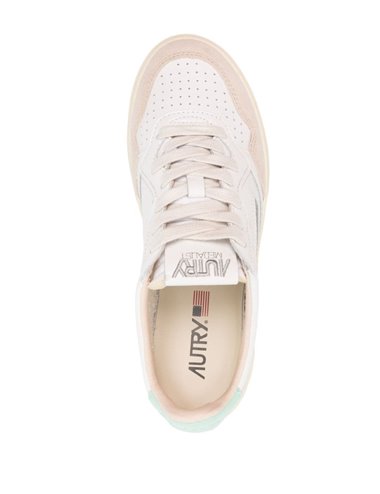 MEDALIST - Leather and suede sneaker - mint