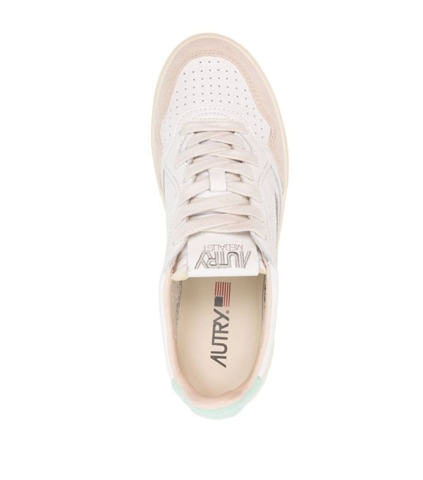 MEDALIST - Leather and suede sneaker - mint