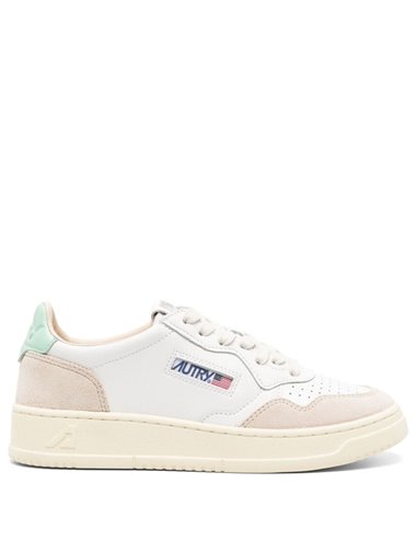 MEDALIST - Leather and suede sneaker - mint