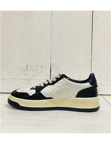 MEDALIST - Two-tone python sneaker - black