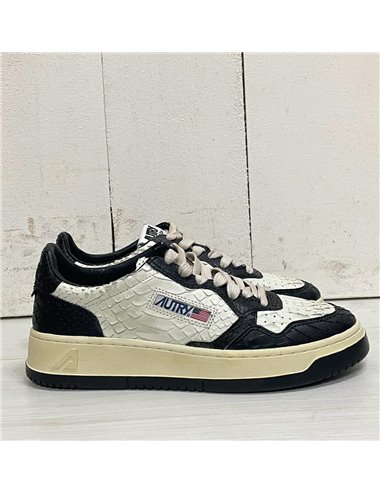 MEDALIST - Sneaker bicolor pitón - negro