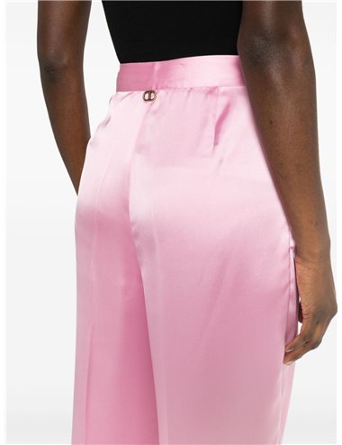 Pantalón rosa satinado