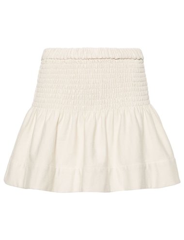 PACIFICA - Cotton ruffle skirt - beige