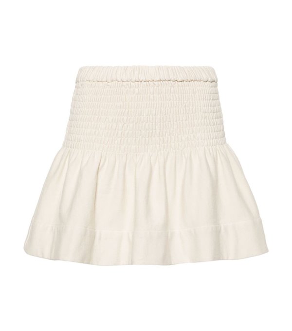 PACIFICA - Cotton ruffle skirt - beige