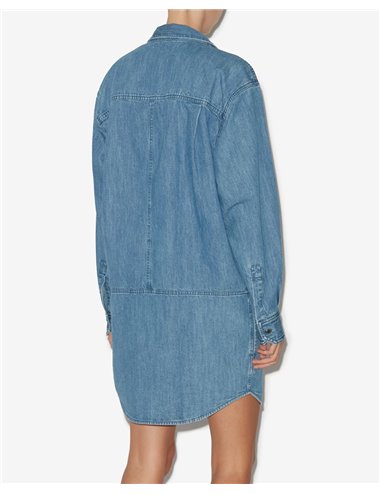 ILAYA-Vestido camisero denim