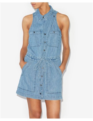 C/INES-Vestido camisero sm denim