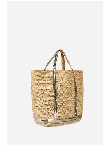 CABAS M - Raffia bag - gold