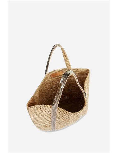 CABAS M - Raffia bag - gold