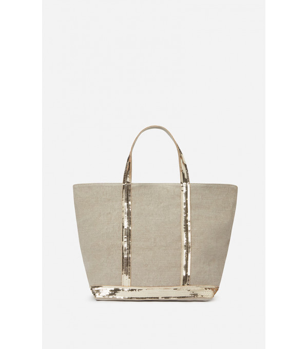 CABAS M - Bolso lino - beige