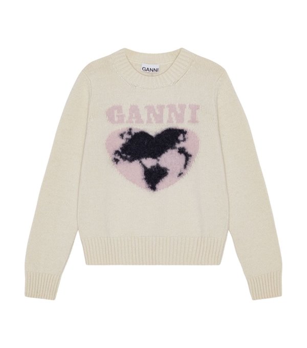 Heart logo sweater - ecru