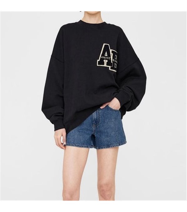 MILES - Logo sweatshirt - black