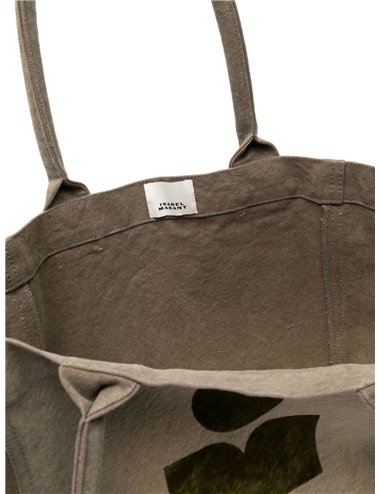 SMALL YENKY - Bolso tote logo - kaki