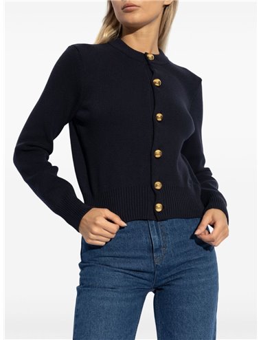 Cardigan with gold buttons - navy