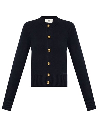 Cardigan with gold buttons - navy