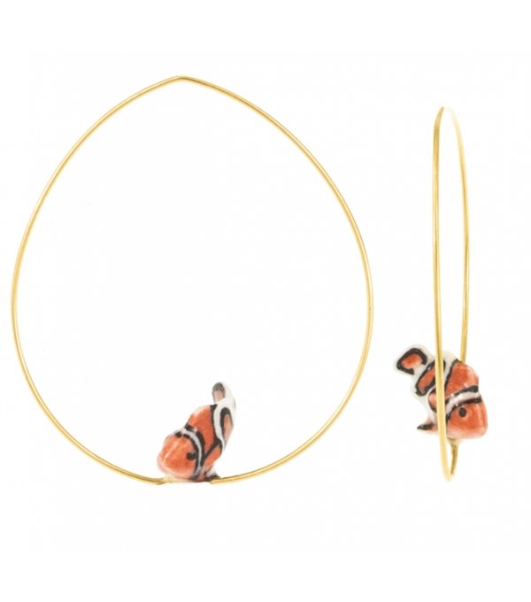 Clownfish hoop earrings
