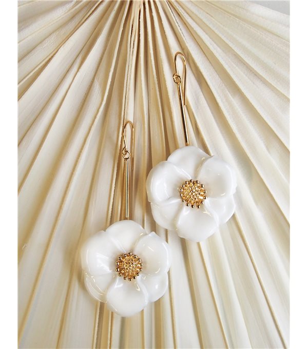 Pendientes flor blanca Pendientes flor blanca