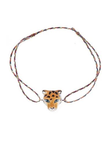 Pulsera cuerda multicolor leopardo