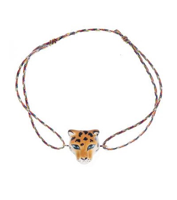 Pulsera cuerda multicolor leopardo