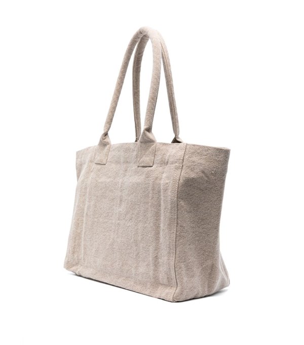 YENKY ZIPPED - Bolso tote logo cremallera - beige