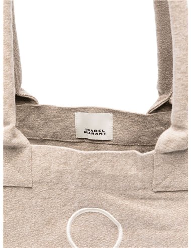 YENKY ZIPPED - Bolso tote logo cremallera - beige