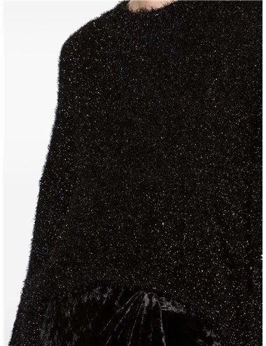 SAYERS - Lurex jumper - black