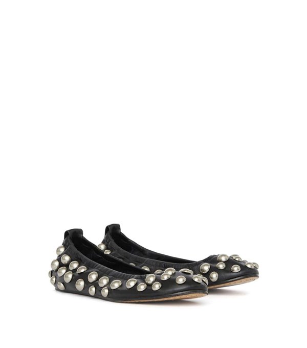 BELNA - Ballerina with studs - black