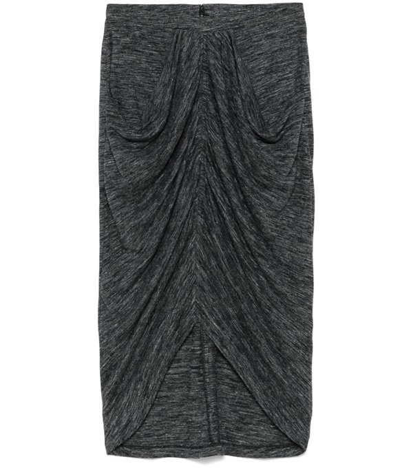 ILIS - Knit skirt - anthracite