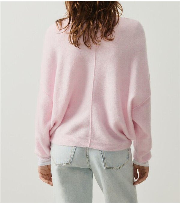 Square neck jumper - pink