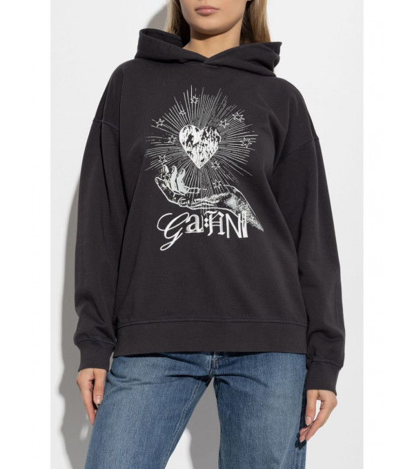 Heart and butterfly sweatshirt - black